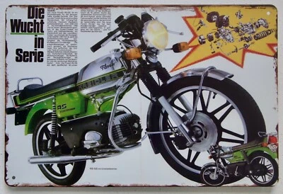 MARKENLOS Kreidler Florett RS Elektro Vintage Retro Blechschild 20x30cm Nostalgie Geschenk