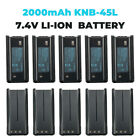 10Pcs Knb-45 Knb-45L 2000Mah Li-Ion Battery For Kenwood Tk-2206 Tk-3200 Tk-3206