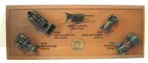 ERTL John Deere 150th Anniversary Wood Plaque Desk or Wall with Models - Picture 1 of 4