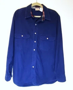 Field & Stream Men's Flannel Button Front Shirt Size L Blue Hunting Fishing - Picture 1 of 3