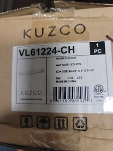 Kuzco Lighting Model: ZVL61224-CH - Bath Vanity - Chrome - Picture 1 of 3