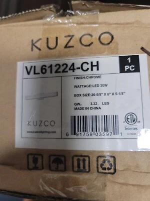 Kuzco Lighting Model: ZVL61224-CH - Bath Vanity - Chrome - Image 1 of 3