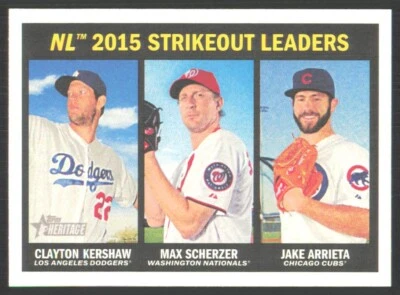 2016 Topps Heritage Jake Arrieta /Max Scherzer/Clayton Kershaw #238 - Image 1 of 2