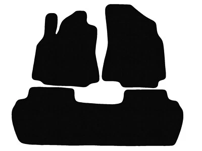 Neuf Tapis de sol pour Peugeot Partner Tepee II 2008-2018, Noir ensemble - Photo 1/4