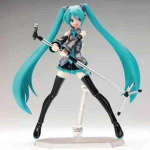Figura de acción móvil 14 cm Figma 014 Hatsune Miku Figma juntas modelo en caja NUEVO - Imagen 1 de 24