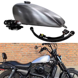 8L Silvery Petrol Fuel Tank For Harley Davidson Street 750 2015-2020 2016 2017 - Foto 1 di 11