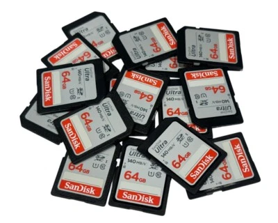 LOTE de 10 tarjetas de memoria SanDisk 64 GB Ultra SDXC UHS-I SDSDUNB-064G-GN6IN Foto 1 de 3