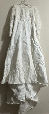 VINTAGE ALFRED ANGELO ORIGINAL DESIGNED BY EDYTHE VINCENT WEDDING DRESS SM - Image 1 of 4
