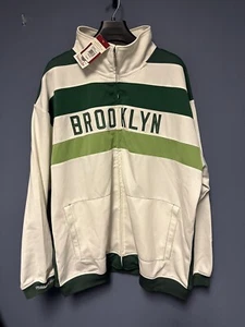 RARE 2006 Brooklyn DODGERS Cooperstown Collection White Green Jacket Men's 3XL - Picture 1 of 15