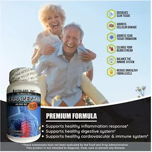 Serrapeptase Supports Bones Inflammation Joint Health Scars Arteries Sinus Aid - Picture 1 of 17