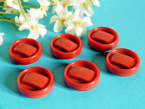 348C Stunning Buttons Vintage " Martingale " Red Lot Of 6 Buttons ÉP.1960 /70