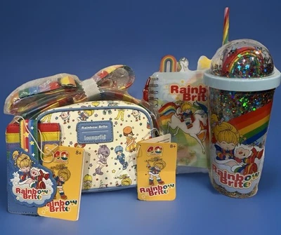 Rainbow Brite 4 Pc Lot LoungeFly Bag & Card Holder & MadEngine Tumbler & Journal - Image 1 of 4