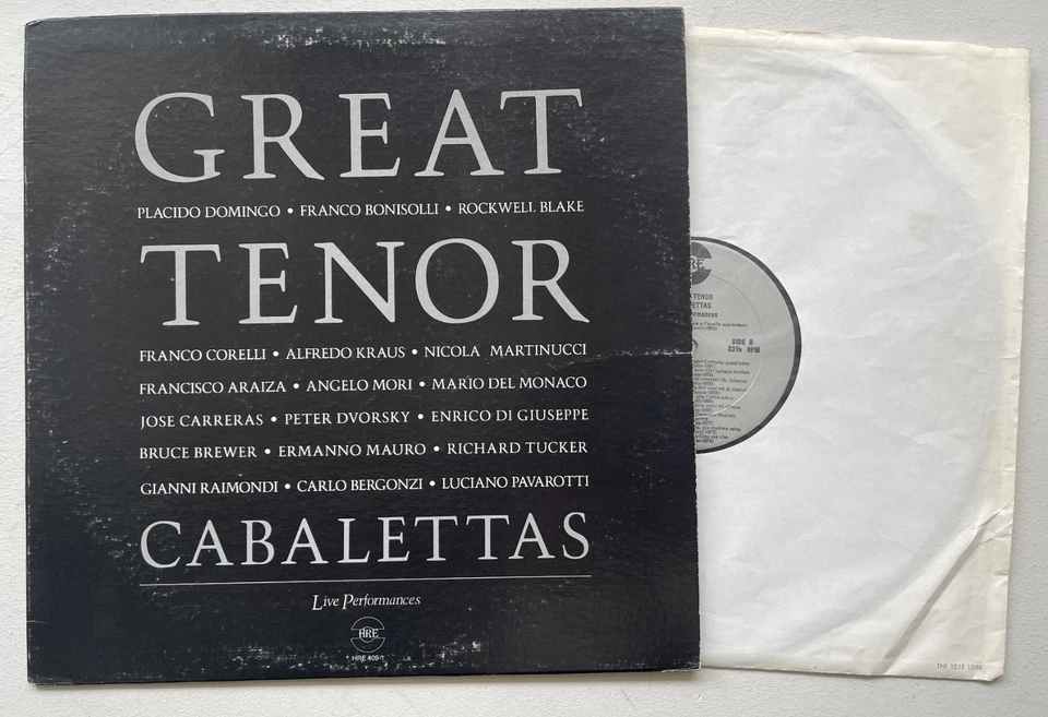 DOMINGO/TUCKER/PAVAROTTI/CARRERAS Great Tenor Cabaletas HRE RECORDS EX/VG++ - Image 1 of 2