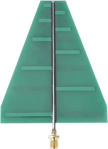 5-6dB Log Periodic Antenna 1.35GHz-9.5GHz UWB Ultra Wideband SMA Green  - Picture 1 of 9