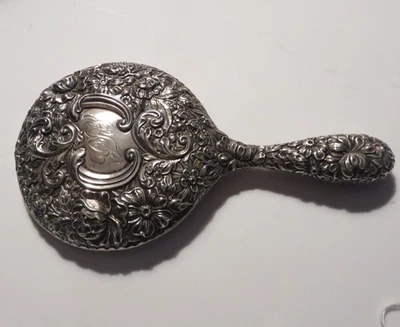 Espejo de mano antiguo Gorham de plata de ley de 1800 Foto 1 de 4