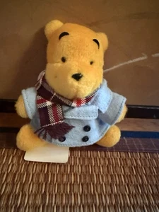 Disneyland Winnie the Pooh Plush Doll Badge Winter  Coat Tokyo Japan Parks - Picture 1 of 5