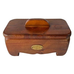 Vintage Montana Designs Handmade Wooden Timber Storage Trinket Jewellery Box - Picture 1 of 9