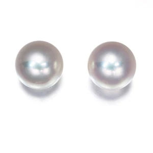 Auth MIKIMOTO Earrings Akoya Pearl 8.5mm 18K 750 White Gold - Picture 1 of 5