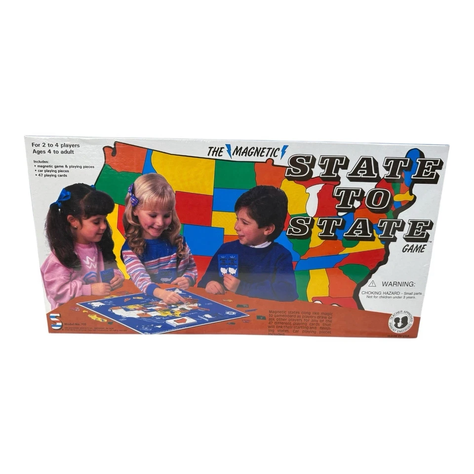 The Magnetic State to State Vintage Learning Game 1988 New Sealed Unopened USA - Image 1 of 4