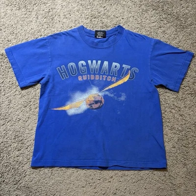 Camiseta De Colección Harry Potter Quidditch Gráfico Jóvenes Niños M 2002 Camisa Manga Foto 1 de 4