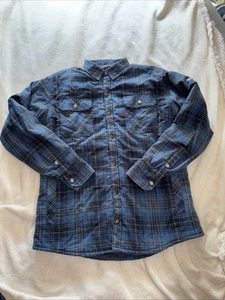 Kuhl Men's Sherpa Fleece Flannel Lined Joyrydr Jacket Men’s Size Small Blue - Picture 1 of 13
