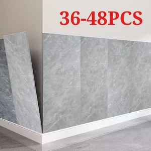 36-48X Marble Tile Stickers Wall Sticker Self-Adhesive Stick On Kitchen Bathroom - Picture 1 of 10