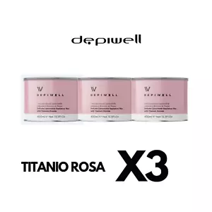 X3 DEPIWELL CERA DEPILATORIA DELICATA LIPOSOLUBILE BARATTOLO TITANIO ROSA 3PZ - Picture 1 of 1
