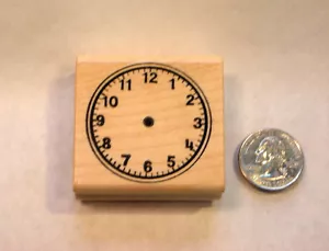 Handlose Uhr Lehrer Stempel, Holz montiert - Bild 1 von 1