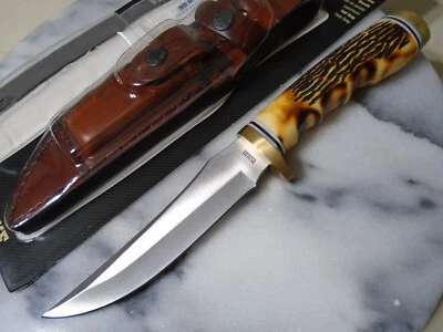 Cuchillo de hoja fija Full Tang Tío Henry Golden Spike 7Cr17MoV Staglon 153UHCP Foto 1 de 4