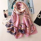 Women Lady Winter Quality Soft Elegant Classic Print Large Silk Scarf Wrap Shawl