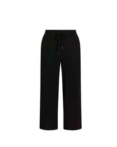 Time and Tru Damen Wide Leg Hacci Hose Gummibund Schwarz Gr. XL(16-18).Neu - Bild 1 von 6