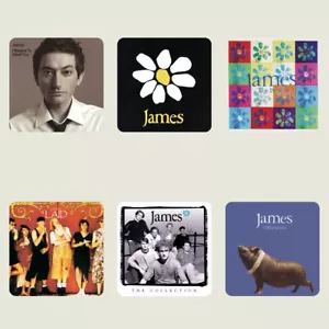 James Band 6 Coaster Set Tim Booth Laid Sit Down Indie Britpop Come Home - Foto 1 di 7