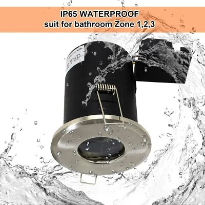 Recessed Fire Rated GU10 LED Down light Ceiling Spot Light Fitting Downlighters - Image 1 of 4