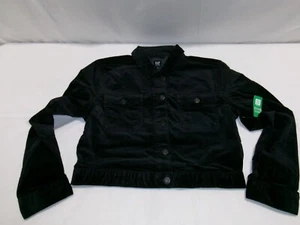 H459 GAP KIDS Velvet Jacket Black Kids 2XL (14-16) - Picture 1 of 8
