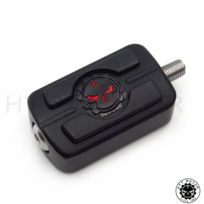 黑色骷髅头移位钉盖适用于哈雷戴维森摩托车巡洋舰 — 第 1/4 张图片