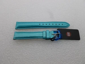 Nuevo reloj genuino Michele 16 mm patente turquesa correa de correa - Imagen 1 de 4