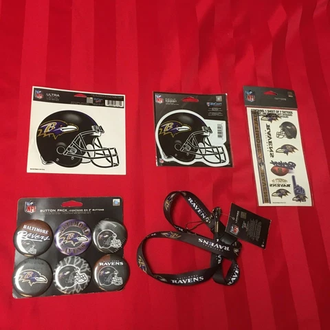 BALTIMORE RAVENS DECALS MAGNETS BUTTONS AND MORE! Cover