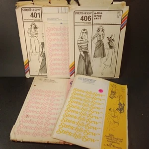 Vintage Stretch & Sew UNCUT Pattern Lot Of 5; 1970's 1980's - Picture 1 of 10