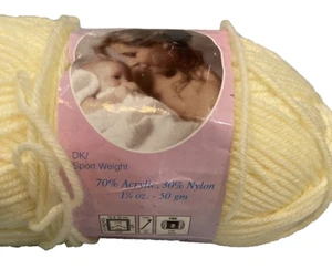 Mary Maxim Baby’s Best Yarn “Yellow” | 2 Fine DK/Sport Weight Baby Yarn for Knit - Picture 1 of 6