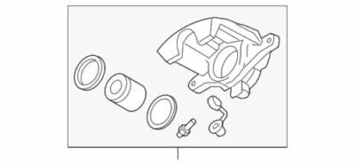 Genuine GM 2007-2019 Cadillac Buick GMC Saturn Rear Driver Side Caliper 15855609 — 第 1/2 张图片