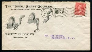 LANCASTER, PA ~ SAFETY BUGGY CO., Ideal Shaft Coupler ~ Illus. Adv. Cover 1899 - Picture 1 of 2
