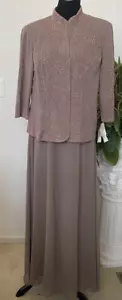 NWT Alex Evenings Women's Glitter Stone 2 Piece Long Dress & Jacket Sz 16W, $249 - Picture 1 of 10