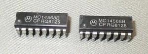 Lot 2 Pcs Motorola MC14568B Programmable Divide By-N 4-Bit Binary BCD Down Co - Picture 1 of 1