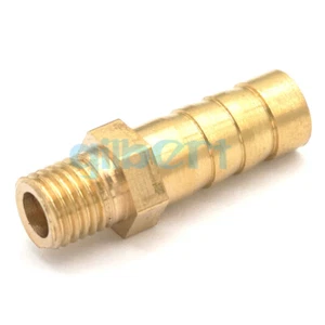 5pcs Hose Barbed 8mm- M8x1 Metric Male Brass Coupler Splicer Pipe Fitting - Picture 1 of 8