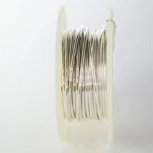 ONE Foot Half Hard Sterling Silver Round Wire-18 Gauge (1.024mm) - Picture 1 of 1