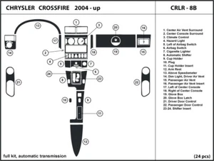 Carbon Fiber Dash Trim Kit for CHRYSLER CROSSFIRE w/ automatic shifter 2004-2008 - Picture 1 of 3
