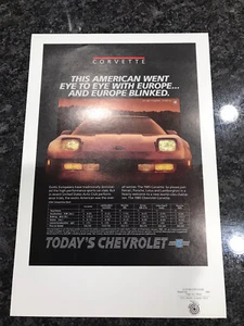 Ultra Rare 1985 Corvette advertising proof by Campbell Ewald America Vs Europe - Picture 1 of 5