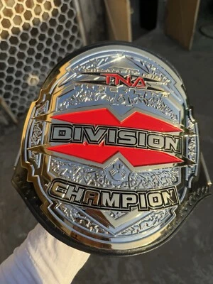 Cinturón campeonato TNA X Division, 4 mm zinc, híbrido HD. adulto, chapado en oro 24k Foto 1 de 4