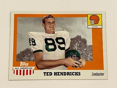 2005 Topps All American Retired Football #16 - Ted Hendricks - Miami Hurricanes - Image 1 of 2