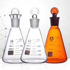 10ml-1000ml Erlenmeyer Conical Iodimetric Flask Chemistry Glassware Supplies CA - Picture 1 of 12